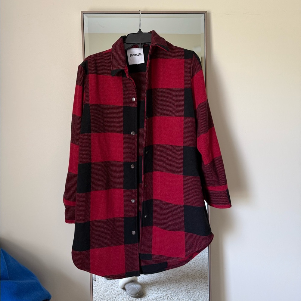 BB Dakota by Steve Madden Red and Black Plaid Jacket